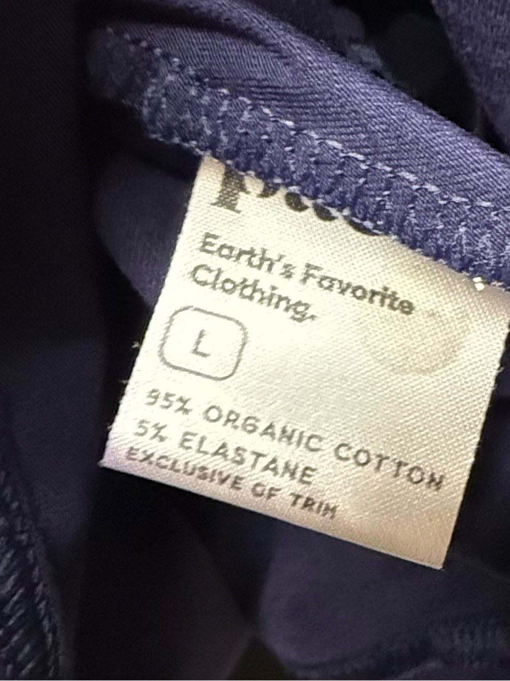 Pact Organic Fit & Flare Midi Dress Blue Women's Large - Picture 7 of 8